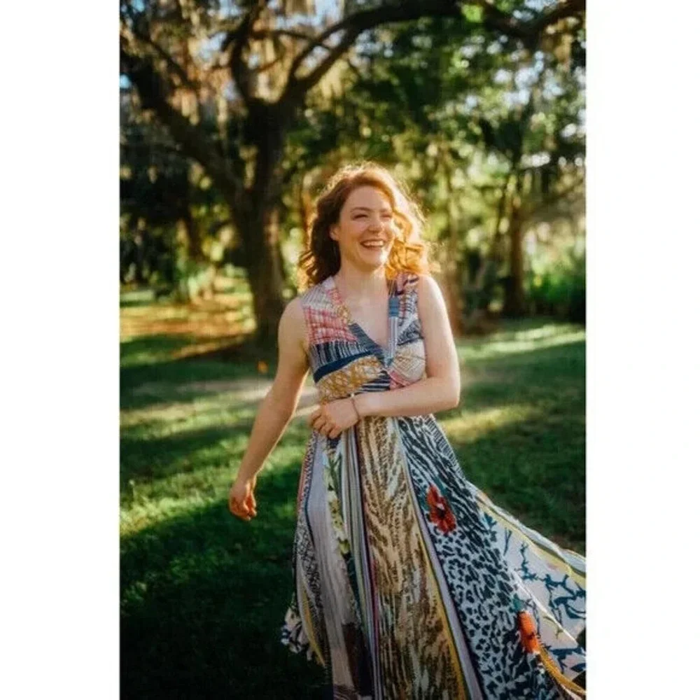 Anthropologie x Geisha Designs Jacinta Midi Dress Pleated Fit & Flare Size 0 - Picture 13 of 16